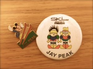 Retro Jay Peak ski pins